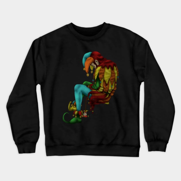 Sad Jester - Color Crewneck Sweatshirt by ChePanArt